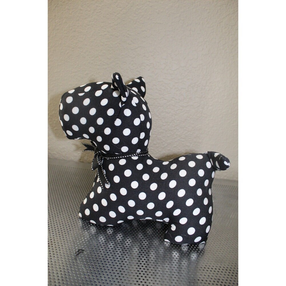 Adorable Scotty Dog Soft Sculpture Plush Doorstop 12.5" x 6.5" and 8.2" tall